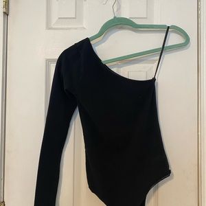Brandy Melville Cross Top and One Sleeve Bodysuit